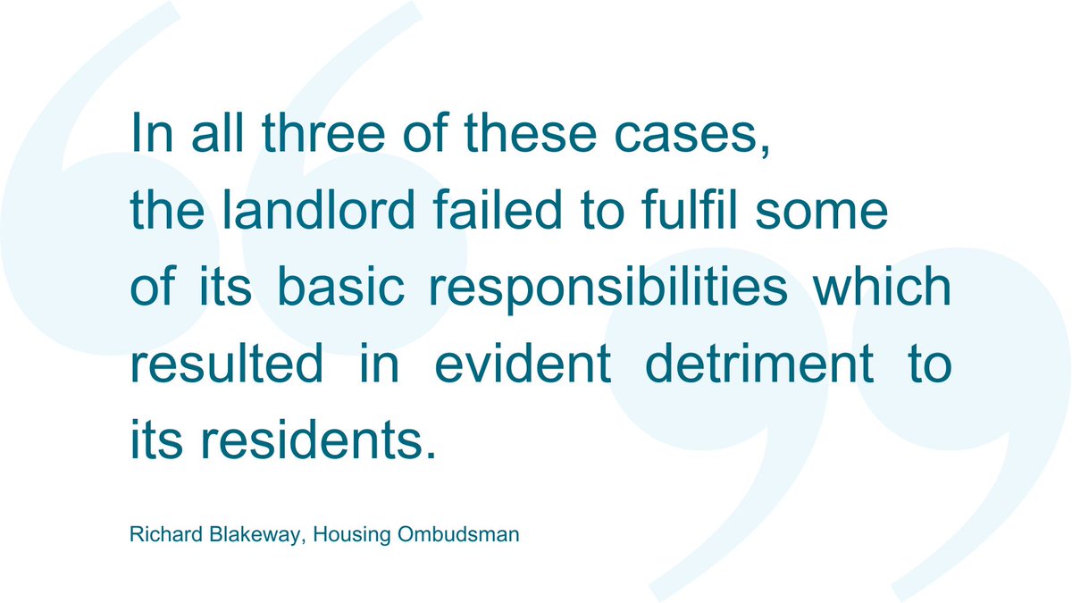 We have made six findings of severe maladministration in three different cases concerning GreenSquareAccord, with issues such as:
❌pest infestation
❌noise nuisance
❌ongoing repairs 

Explore the cases: ow.ly/pvNb50PIlk6 #ukhousing