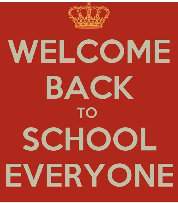 Welcome back to School everyone. We hope you have a great year.