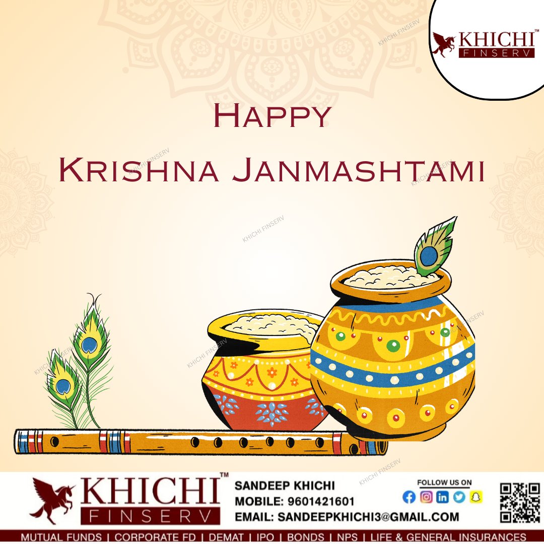 Lord Krishna has Given lots of life learnings from his own life but here I'm mentioning 3 majors which i applied in my life.. 
1 - STICK TO GOALS
2 - GOOD MANAGER
3 - DOWN TO EARTH BEHAVIOR

#mf #corporatefd #demat #nps #lifeinsurance #healthinsurance #painsurance  #khichifinserv