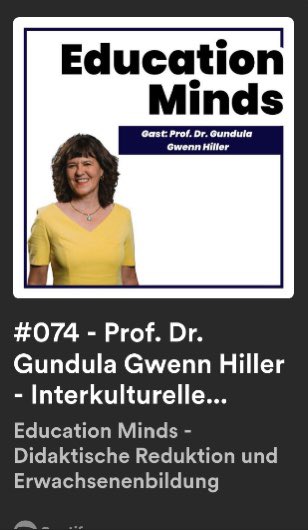 In der heutigen Podcastfolge spreche ich mit mit Prof. Dr. Gundula Gwenn Hiller zu Interkulturalität! 🎙️
Buch: Was wir von anderen Kulturen lernen können. Stay tuned! 🎧 🎧 🎧
#Interkulturalität #Kommunikation #Diverität 

open.spotify.com/episode/4yhkvw…