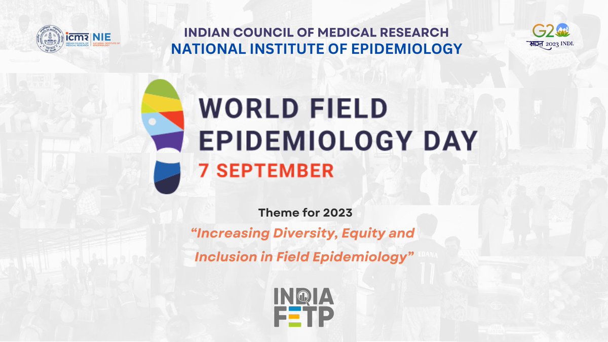 On #WorldFieldEpidemiologyDay, we embrace the theme of 'Increasing Diversity, Equity, and Inclusion in Field Epidemiology.' 💪🌟

We're working together for a healthier world where everyone's voice is heard & everyone's health is valued. #IndiaFETP #WFED2023 @tephinet @ICMRDELHI