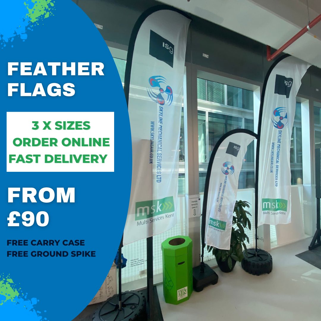 MrEssexBanners's tweet image. Feather flags. Fast turnaround and unbeatable prices! 
.
#flags #printedflags #featherflags #printing #essex #london