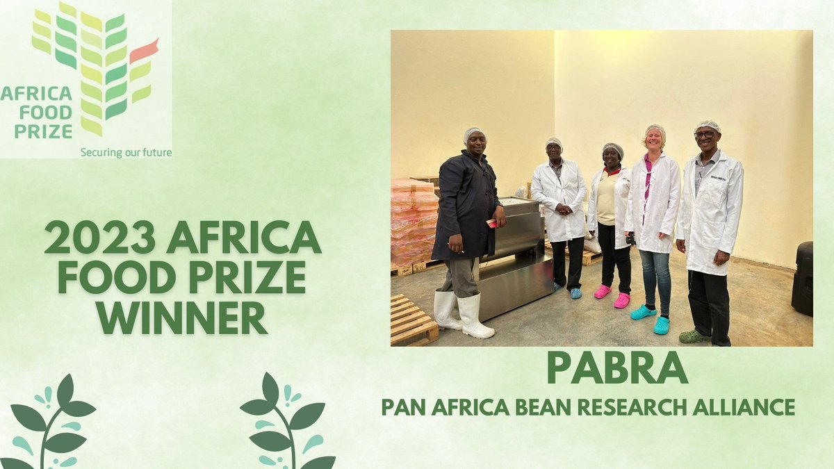 The Africa Food Prize 2023 WINNER is……. @_PABRA! The Pan-Africa Bean Research Alliance emerged as the winner from a field of 496 nominees from 47 countries. Follow our website and social media platforms for more details. africafoodprize.com #AFP2023 #Africafoodprize