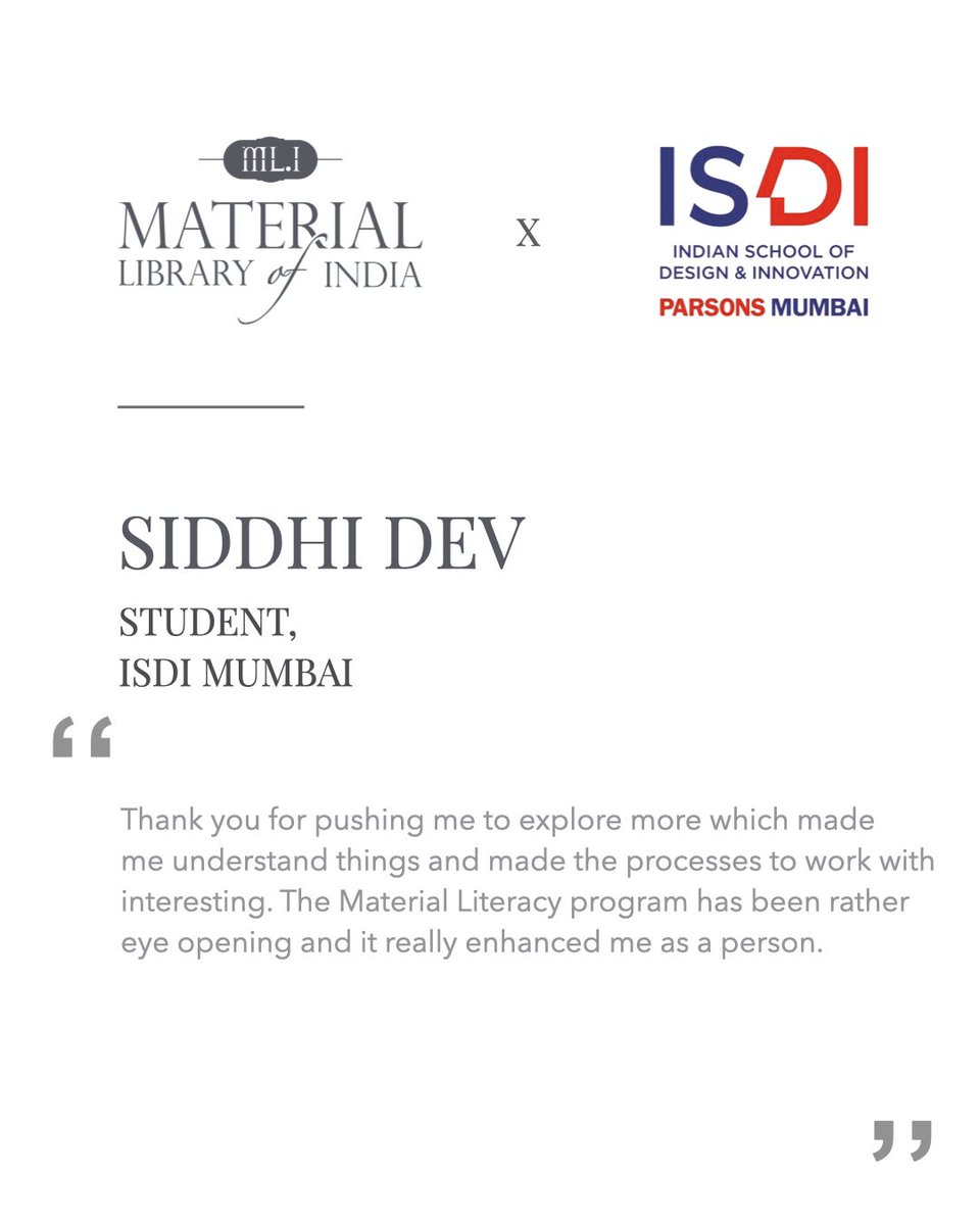 Material Library of India tweet media