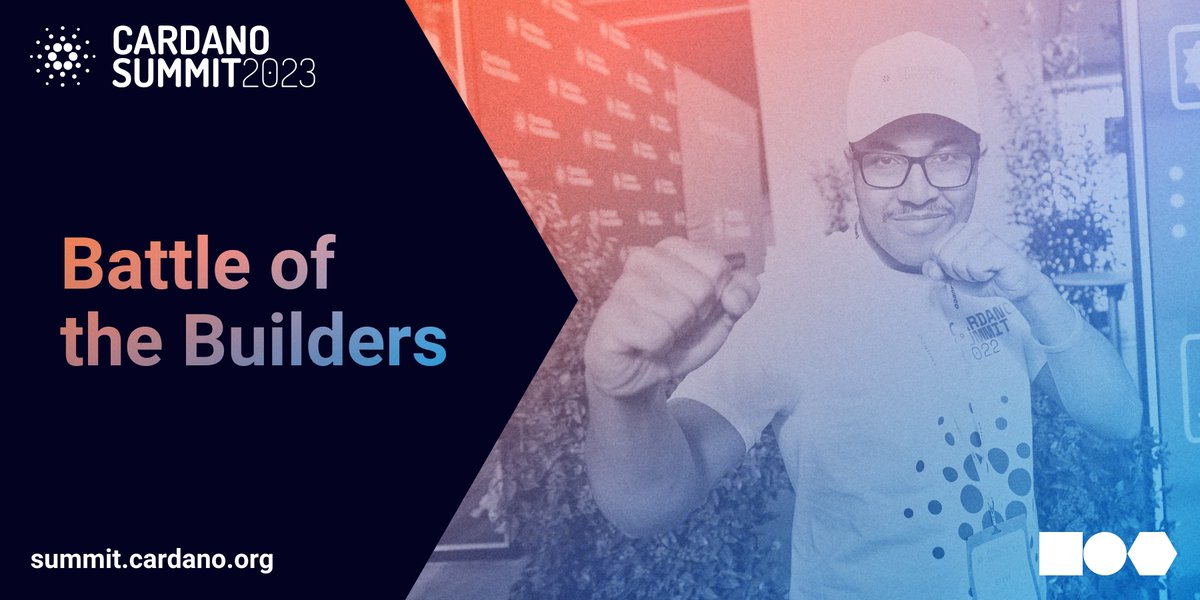 Cardano's tweet image. 💪 Battle of the Builders - Co-hosted by @CV_Labs 🛠️

Welcoming any early-stage startups using Cardano as an underlying technology.

🚨 Don't miss your chance to find investors and win prizes!

Submit a proposal 👉bit.ly/3sB4OTq

#CardanoSummit2023 #BattleoftheBuilders