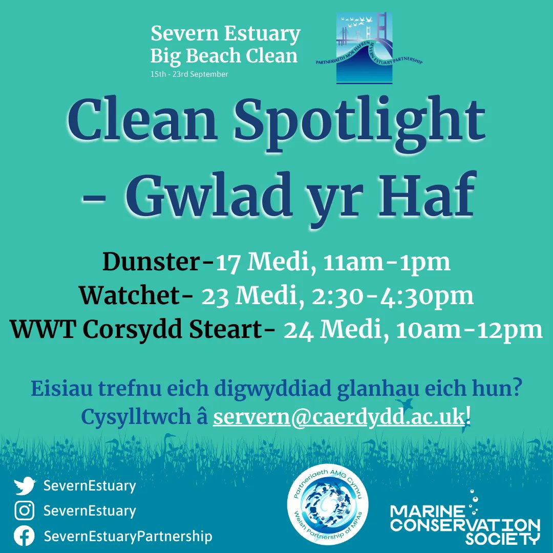 ✨ CLEAN SPOTLIGHT✨ 

Come join us and #SpruceUpTheSevern by participating in a beach clean!

No cleans near you? Set one up by emailing severn@cardiff.ac.uk!