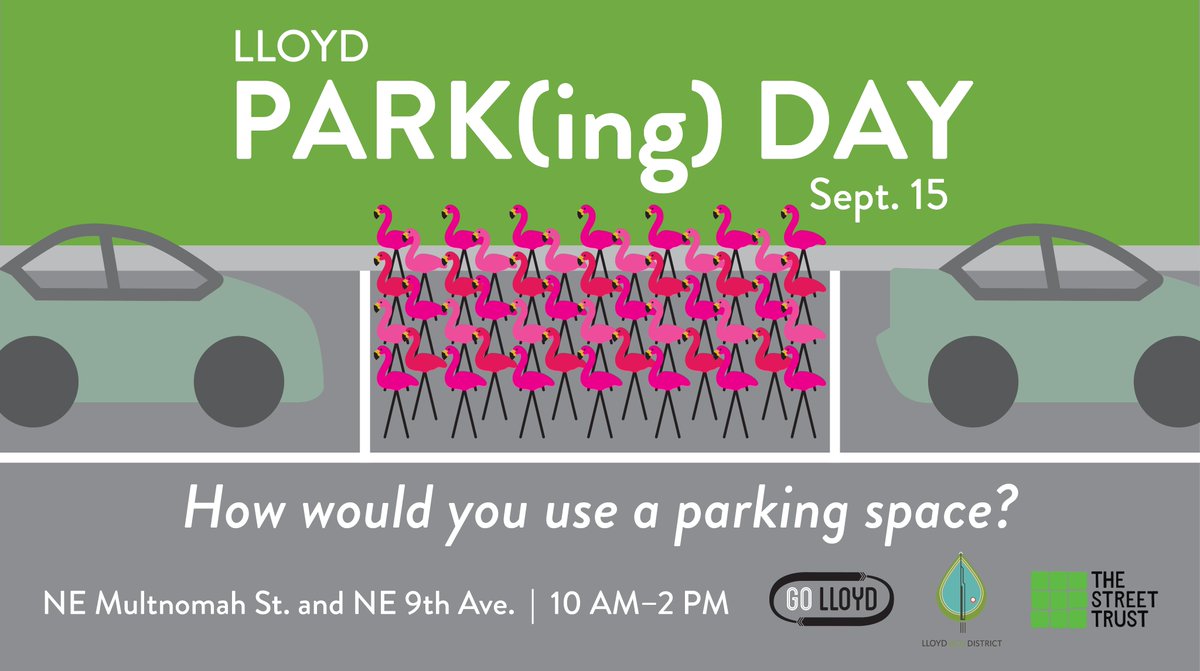 Join <a href="/GoLloydPDX/">Go Lloyd</a>, <a href="/EcoLloyd/">Lloyd EcoDistrict</a>, &amp; <a href="/thestreettrust/">Follow us! @thestreettrust.org on Bluesky</a> for PARK(ing) Day this Friday, 10 AM–2 PM!
Come relax in our parklets &amp; enjoy treats &amp; activities for both people &amp; dogs! We’ll have multimodal info &amp; test-rides for you—with or without a furry friend in tow.
golloyd.org/event/2023/9/1…