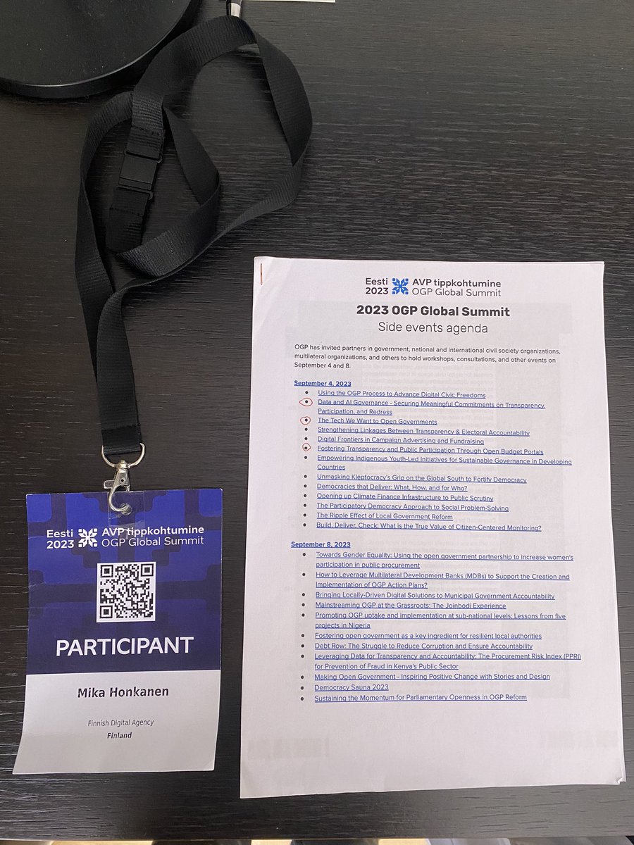 I will be attending an open government partnership (OGP) meeting in Estonia today. Come and say hello if you are also there. #OGPEstonia