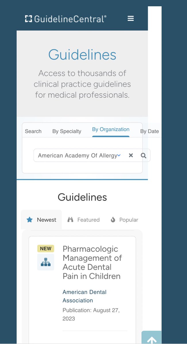 موقع رهيب ✨ يرتب لك الـguidelines بناءً على اخر الدراسات الصادره

وممكن يلخص لك الـ guidelines بأهم النقاط المذكوره فيها

🚨مهم لكل التخصصات الطبيه

guidelinecentral.com/guidelines/