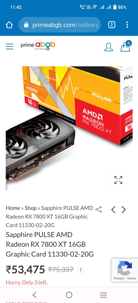 A USD 500 GPU costs 53000 INR. AMD never seem to learn!