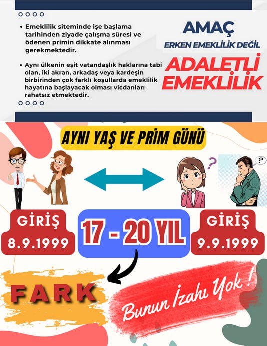 Yasalar belli kişi ve kitlelere göre Ayriştırılamaz
Bir tarafta Eyt yasasıyla 38 ve 43 yaşında Emekli olanlar
Diğer tarafta 1 gün ise geç girdiği için 60 yaşına kadar
çalışacak olan 2000ler
Bu Adilmidir??
#MezardaEmekliliğeHayır