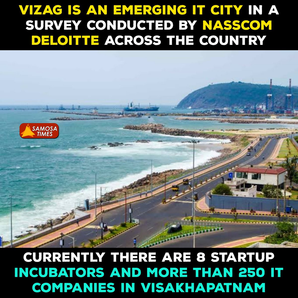 Along with Vizag, 26 cities have been selected, Vijayawada and Tirupati from AP have also got a place in the list 👏👏

#Vizag #ITHub #Vijayawada #Tirupati