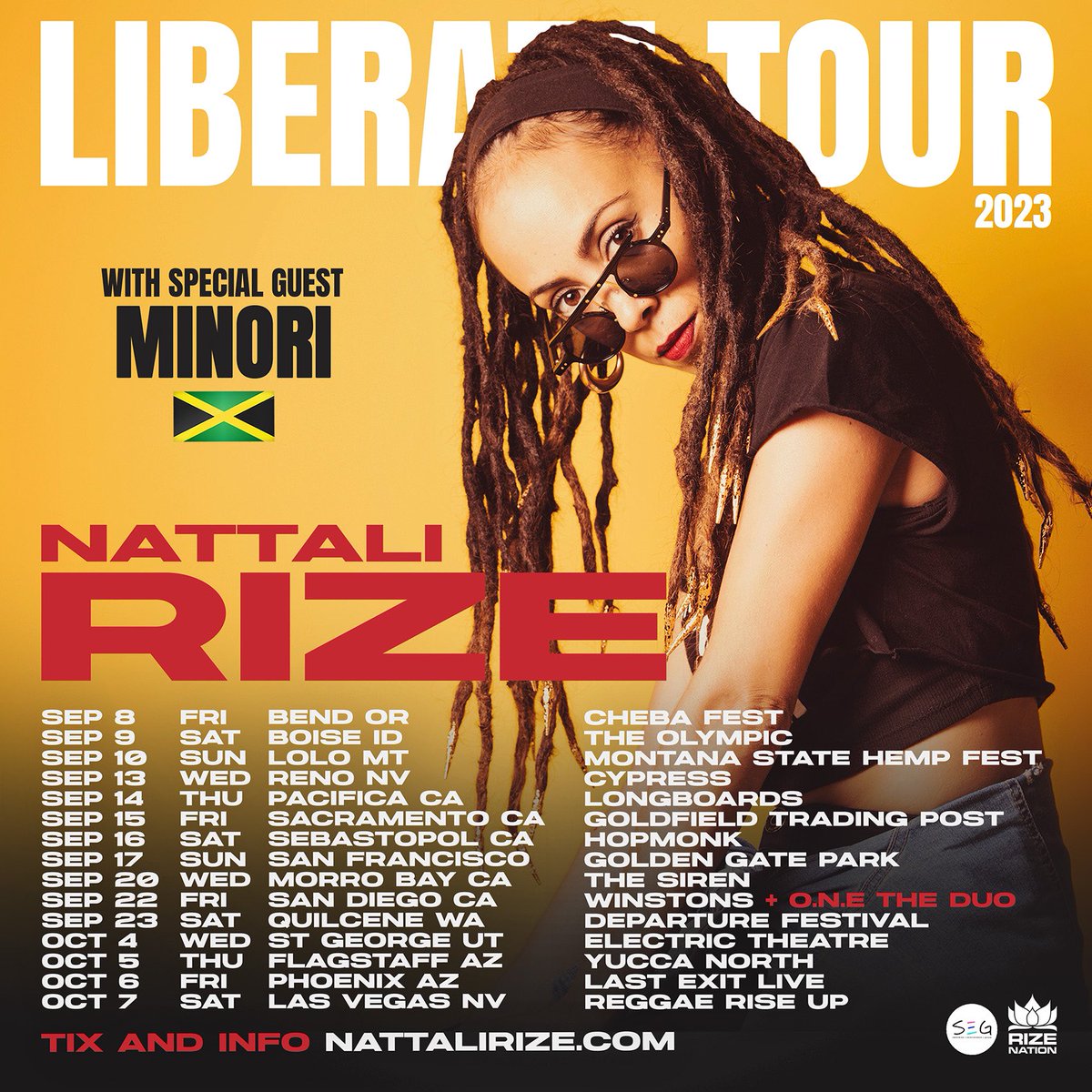 See you this Friday for the start of the second run of our Liberate Tour in the USA 🔥 #FullFreedom #liberationtime @Minifromdiblock #rizenation All tix nattalirize.com