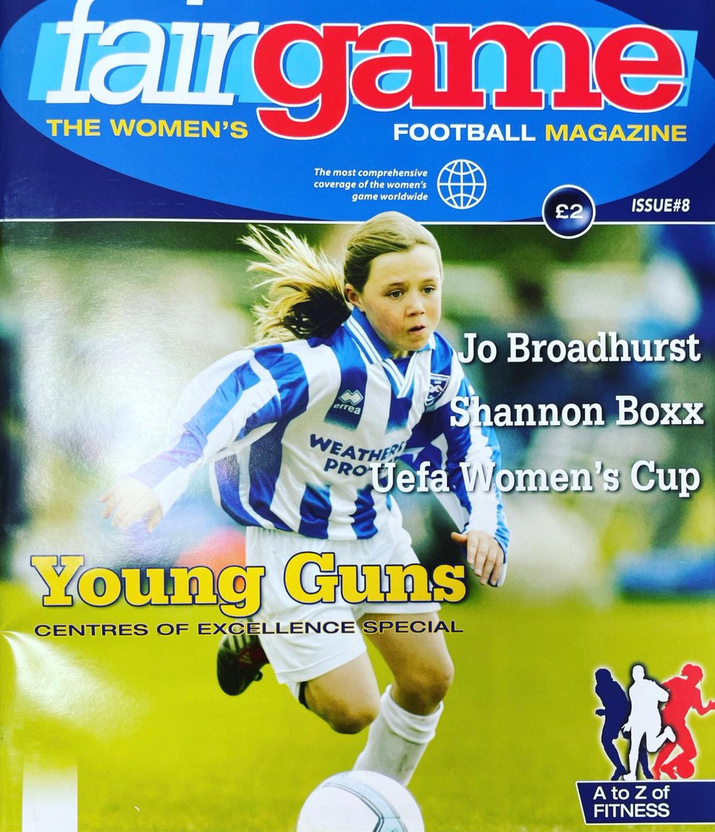 SheKickedJenON's tweet photo. #throwbackThursday to a cover of our women’s footie mag (known as Fair Game between 2002-2010) from 20 years ago. A budding baller playing for Brighton 👏🏻 #whereisshenow https://t.co/s4aw4YKRzj