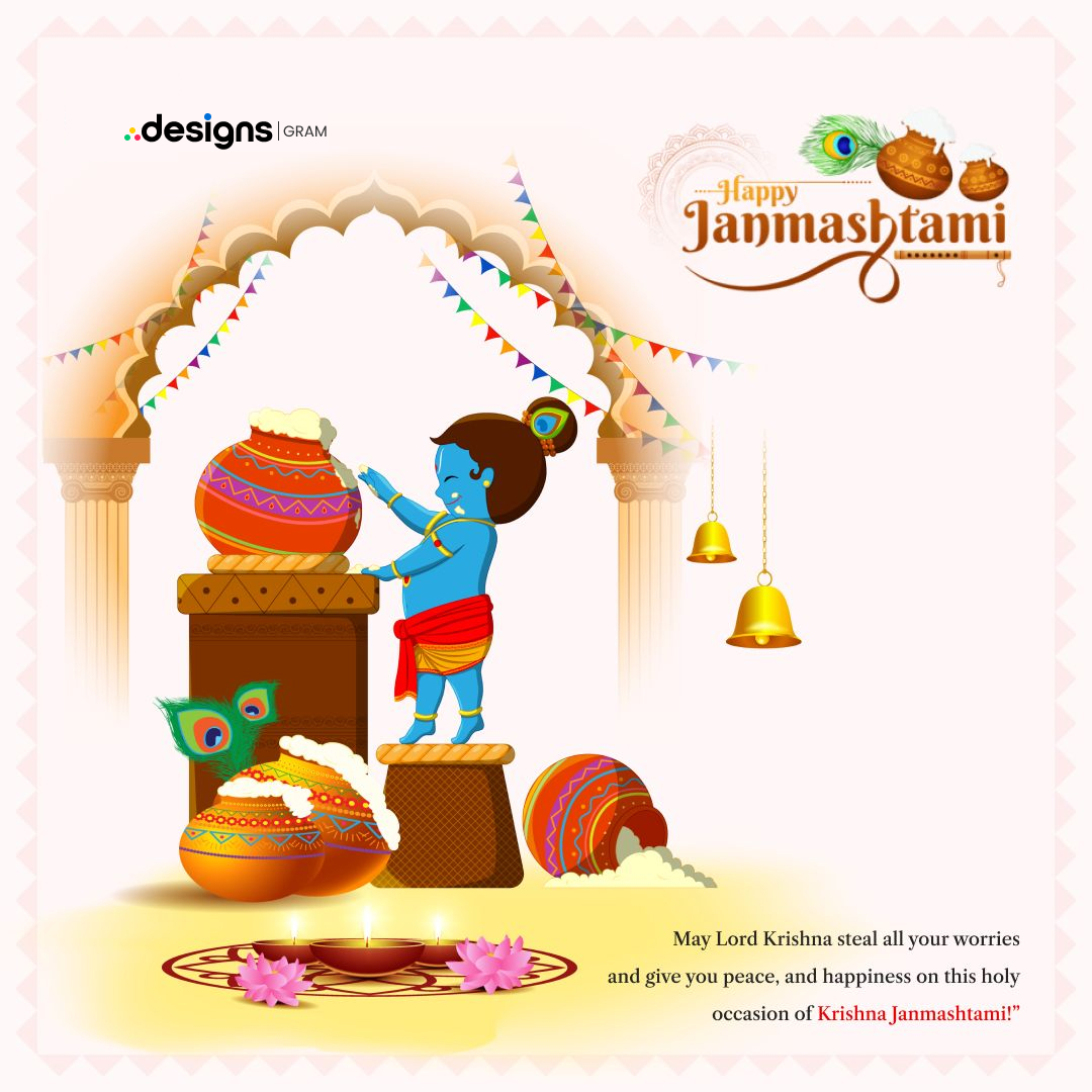 DesignsGram's tweet image. 🌟 Wishing you a joyous and blessed Janmashtami from the entire DesignsGram family! May the spirit of Lord Krishna fill your homes with love, laughter, and prosperity. 🎉

#janmashtami2023 #Janmashtami #festivegreetings #lordkrishna #krishna #krishnajanmashtami  #designsgram