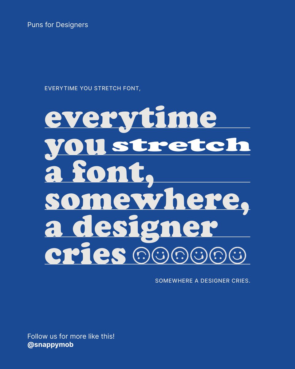snappymob's tweet photo. Doesn’t it just irritate you, designers? 🤔

Let’s unite against font distortion and embrace font harmony! https://t.co/M74RGUd1Gs