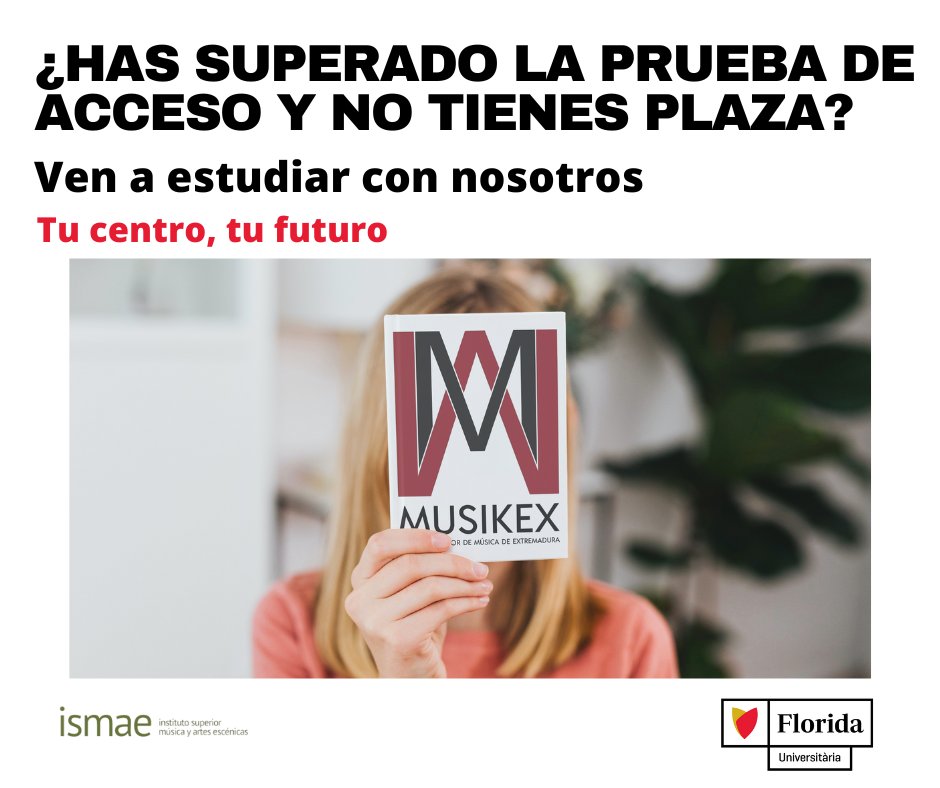 ¡Tenemos una plaza para tí!
Más información: musikex.es