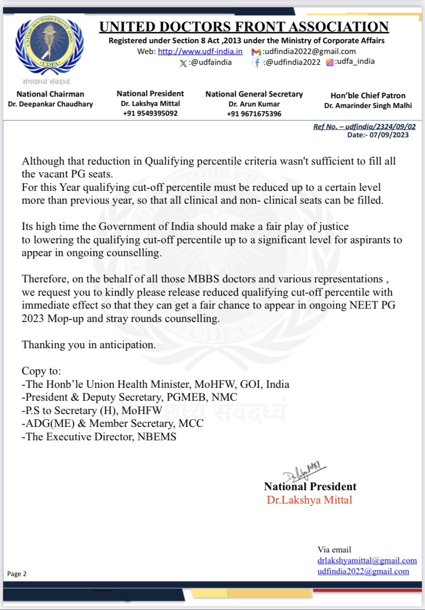 Requesting @NMC_IND @mansukhmandviya @DghsIndia @MoHFW_INDIA to kindly please look into this matter on a serious note & release revised qualifiying criteria for #NEETPG2023 #Counselling #CUTOFF #REVISION with immediate effect. @ANI @ZeeNews @ABPNews @ndtvindia @ThePrintIndia