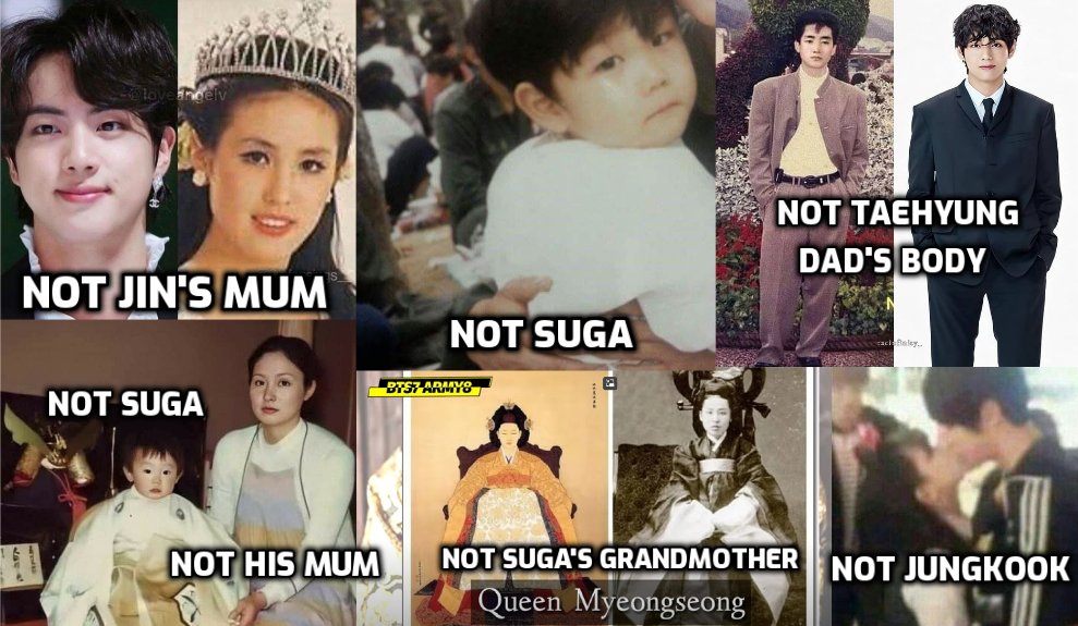 sugatheartist's tweet photo. ATTENTION ARMY! These photos of BTS members and their "family members" have been spreading for years now. They are NOT REAL. Please spread it! 🚨 https://t.co/GQ5MxRe1Hl