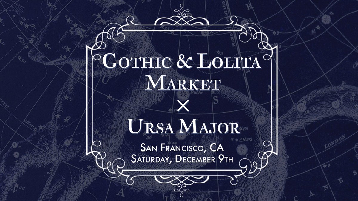 bayareakei's tweet photo. Gothic and Lolita Market is debuting in San Francisco! Currently the largest lolita event in Japan, over thirty wonderful Japanese fashion brands will be represented in the market’s overseas debut at Ursa Major. 

Follow them @Goth_LoliMarket 

More info: https://t.co/MiVtruOpgr https://t.co/ahGmWOKZ2b