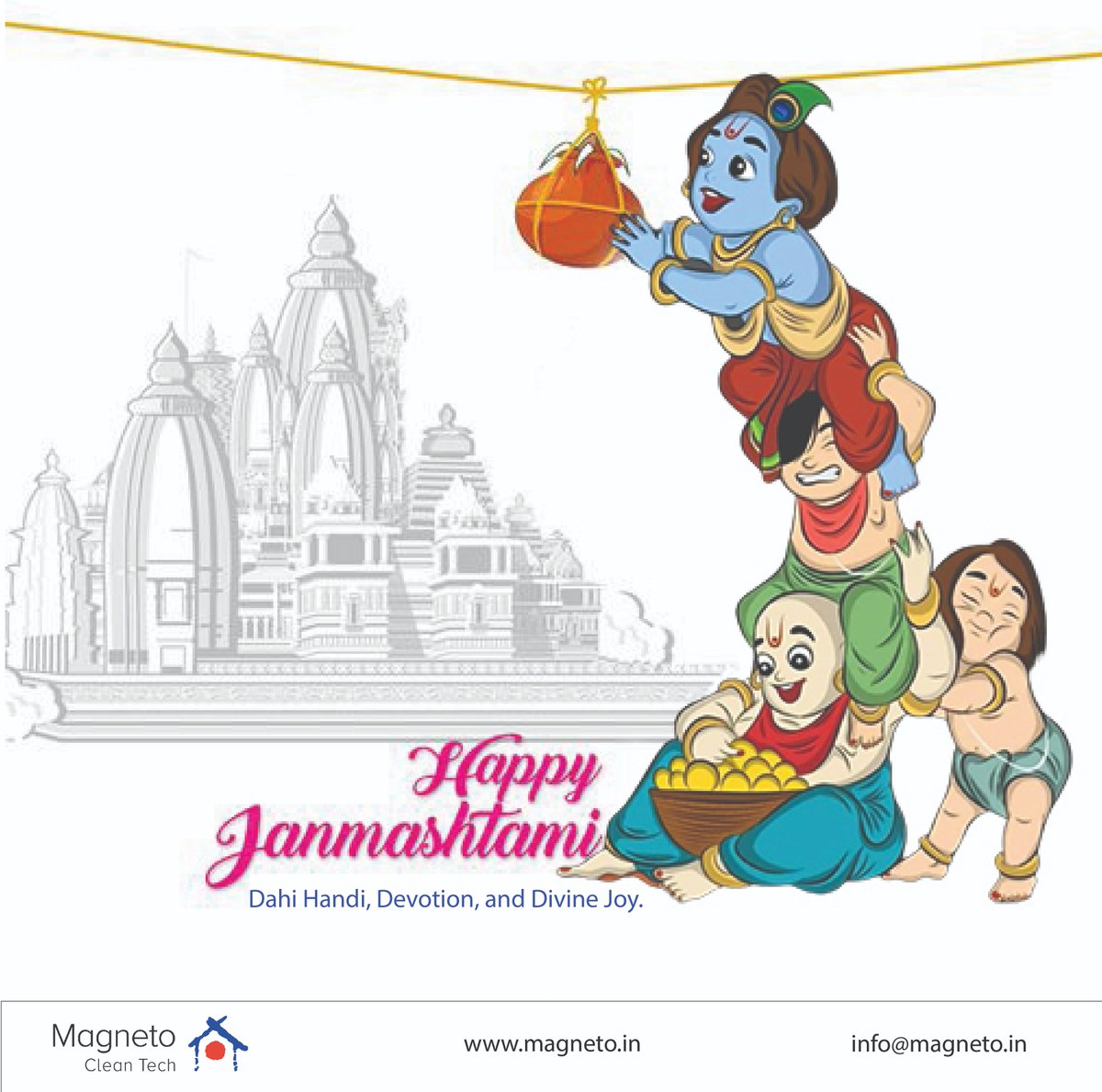 May the divine flute of Krishna play the sweetest tunes in your life. Happy Janmashtami!

#janamashtami #janamashtamispecial #CleanAirSolutions #healthyair #janamashtmicelebration #magnetocleantech #magneto #sanitization #sanitizing