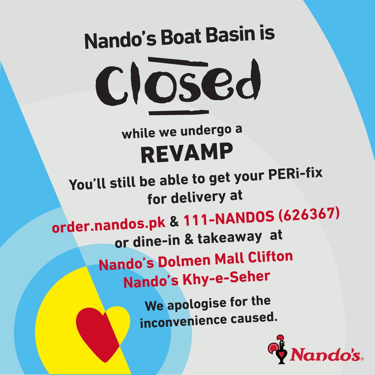 Nando's Boat Basin is sprucing up our feathers! #NandosPK #Karachi #BoatBasin #Rennovation