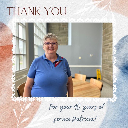 It is a special day! Patricia MacLellan is celebrating 40 years with <a href="/SodexoCanada/">Sodexo Canada</a> <a href="/stfxuniversity/">StFX University</a> Congratulations Patricia!