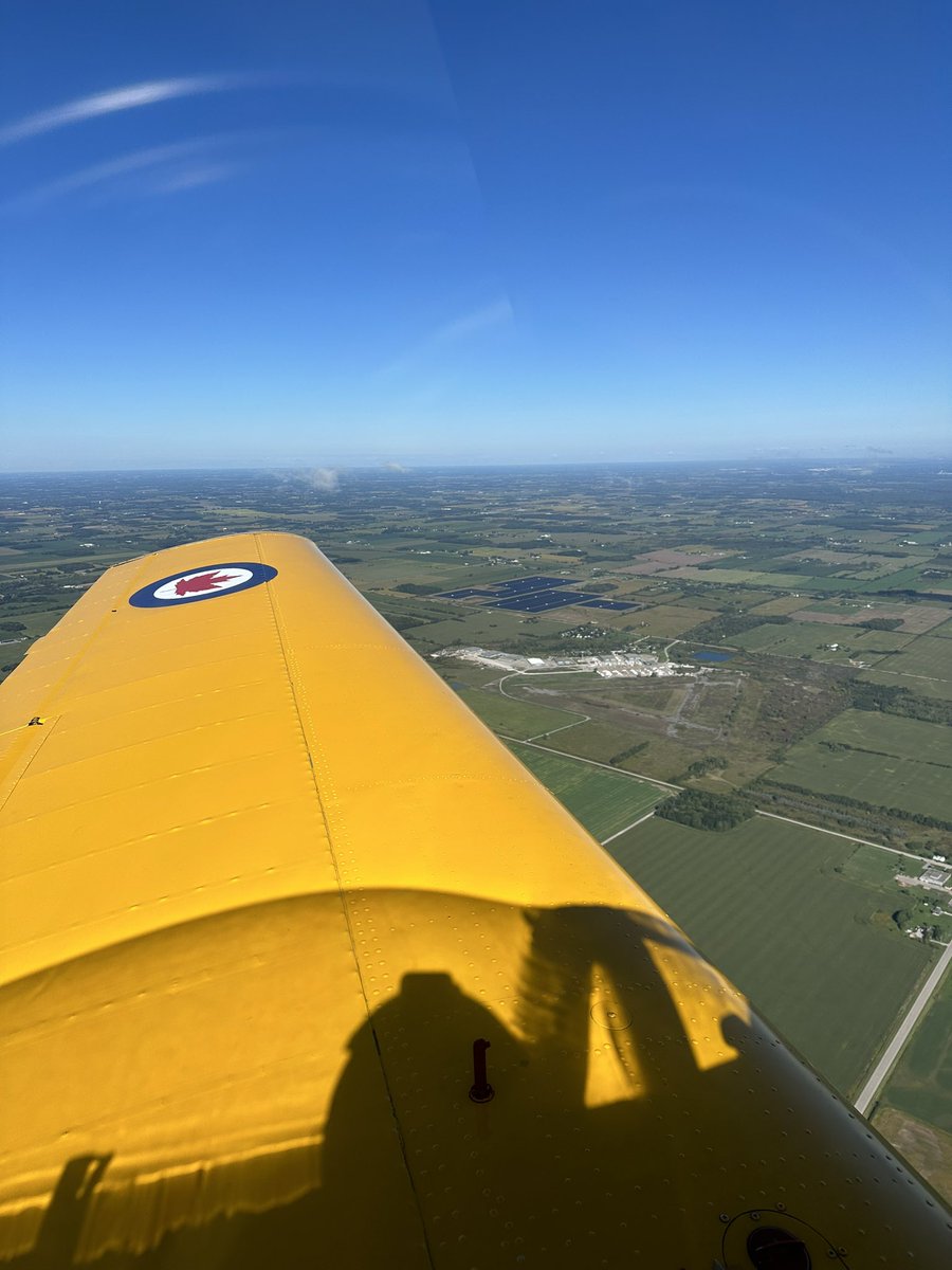 Another nod to the BCATP over the abandoned Hagersville airport in the Chipmunk.