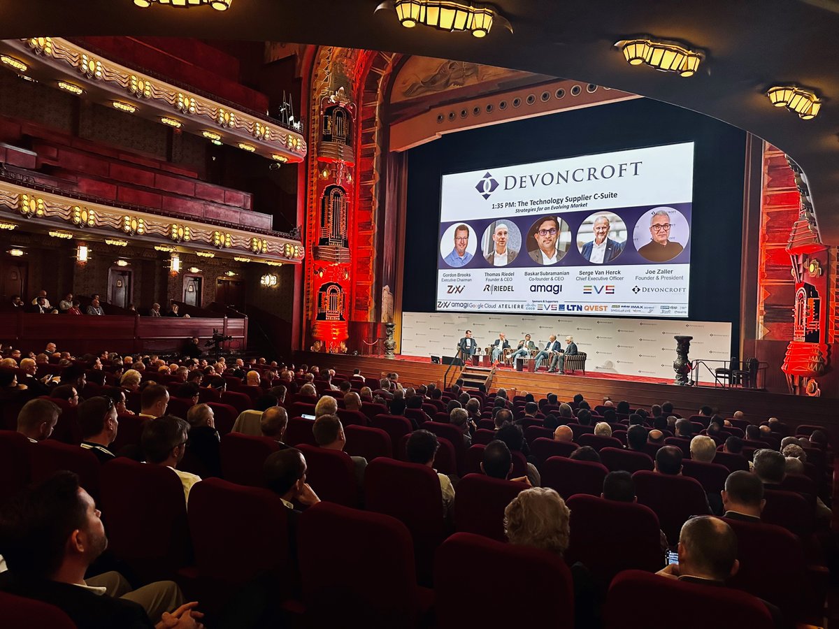 Our CEO Serge Van Herck on stage at the #Devoncroft summit discussing business strategy and tech trends  in the technology supplier C-suite panel. A great way to kickoff the #IBCShow! #EVSforLive