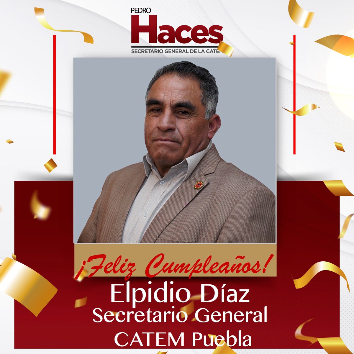 CatemNacional's tweet photo. 🎊 Muchas felicidades querido Elpidio Diaz 🎂

Esperamos que tengas un gran cumpleaños. https://t.co/CO0z8qLmBH
