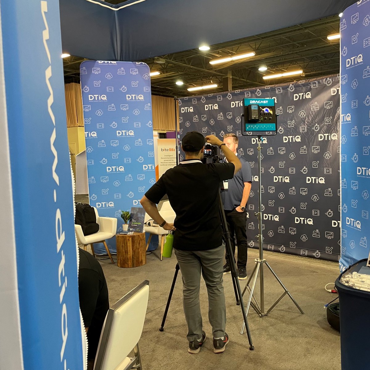 DTiQ_'s tweet photo. Day 2 at #FSTEC 2023: Check out a behind-the-scenes glimpse of the @MarketScale camera team as they prepare for an exciting industry content creation session 🔥🎥 If you're curious about the buzz or want to participate yourself, swing by our booth at #E319! https://t.co/utLQBdPQi7