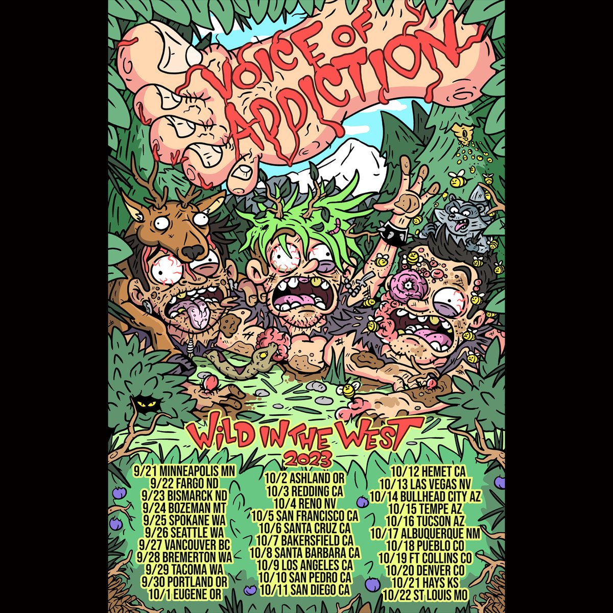ONE WEEK! we leave for WILD IN THE WEST TOUR! details at VoiceOfAddiction.com