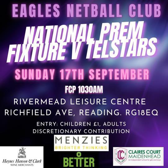 Thank you <a href="/GoyalsMHead/">Goyals Maidenhead</a> for getting our off court apparel looking on point with our Gold,Silver&amp;Bronze sponsors before this weekend’s <a href="/englandnetball/">England Netball</a> Prem Div 2 game v Telstars.Amazing to have <a href="/MenziesLLP/">Menzies LLP</a> <a href="/clairescourt/">Claires Court</a> <a href="/Better_Reading/">Better Reading</a> <a href="/hhandc/">HH&C</a> Xcalibrecomms on board for 2023/24🦅💜