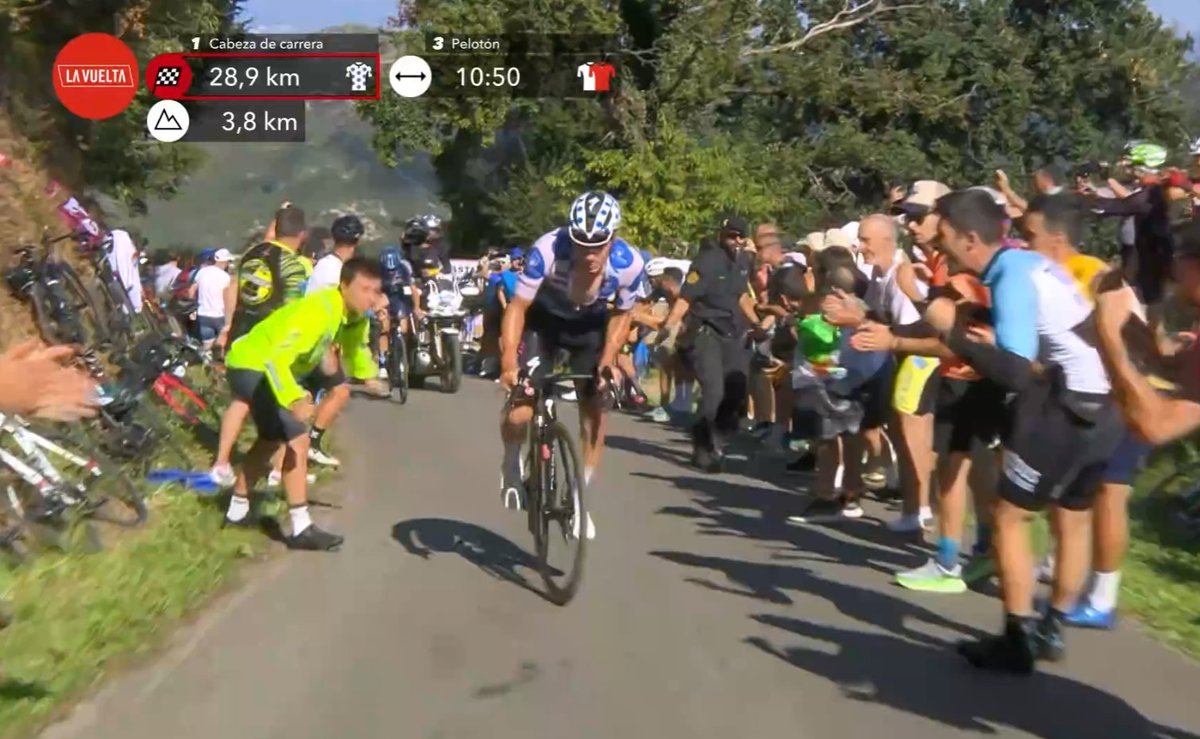 eltiodelmazo's tweet photo. No hace falta decir que es un fuera de serie. Otros se habrían venido abajo. Él se va a casa con tres etapas y el maillot de la montaña.

Honrando este deporte.

#Lavuelta23 https://t.co/39DvDmqxIW