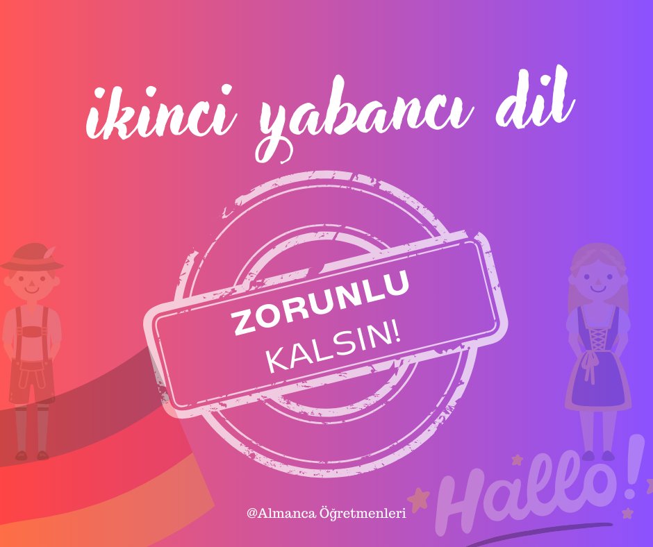 HerrKurt1's tweet photo. @almancadii @Yusuf__Tekin @RTErdogan @CelileErenOKTEN @kemalsamlioglu @yilmaznazif @farukyelkenci @tcmeb Uluslararası iş dünyasında rekabetçi olmak için birden fazla dil bilmek önemlidir. Bu yüzden Almanca dersinin zorunlu ders kapsamına alınması gerekmektedir. #AlmancasizOlmaz
@Yusuf__Tekin 
@tcmeb https://t.co/xY9gLBVkjy