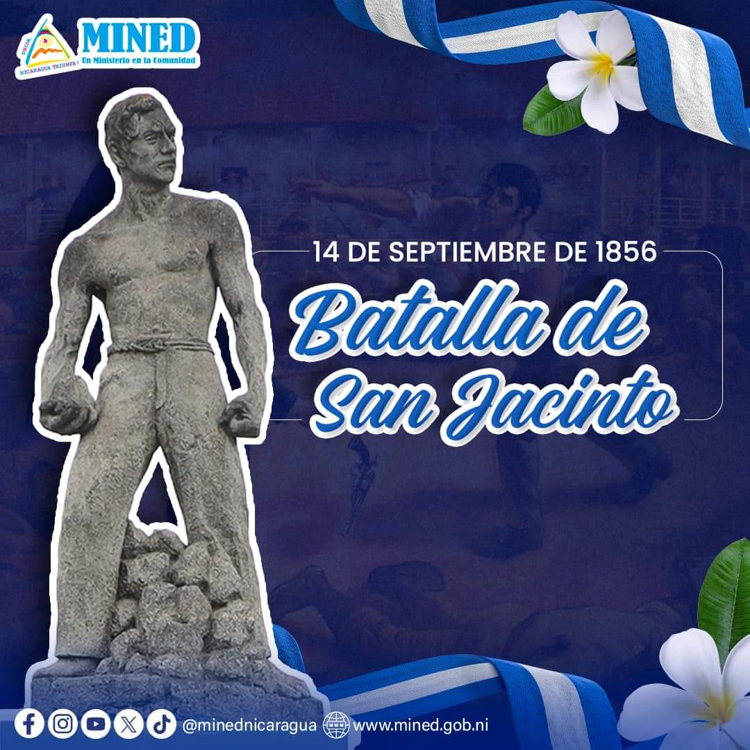 Conmemoramos 167 Aniversario de la gloriosa Batalla de San Jacinto. 🇳🇮🇳🇮🇳🇮

¡Honor y Gloria a los Héroes de la Batalla de San Jacinto!