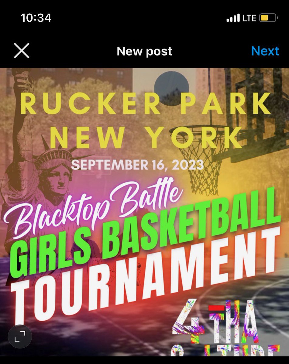 sashadione2024's tweet photo. This Saturday-Rucker Park, NYC!!
We outside!๐
#4ThaCulture #rucker๐ฝ
#nyc๐ #blacktopbattle https://t.co/asRVKQXZ0a