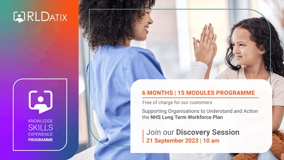 Join the Discovery Session on 21st September, 10:00 BST to learn more about the programme we developed to support you in building the organisational knowledge, skills and experience needed in your response to the #NHS #LongTermWorkforcePlan. 
💡 Visit: ow.ly/noUp50PLy8q