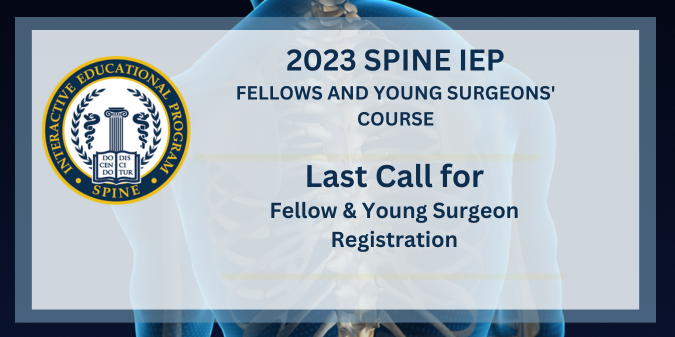 SpineIEPCourse's tweet image. Calling all Spine/Neuro Fellows and Young Surgeons&apos; within the first 3 years of practice Interested in attending! 

Register through spine-iep.com. The course will be held at The Loews Hotel from Nov. 17-19, 2023 in Atlanta, GA.