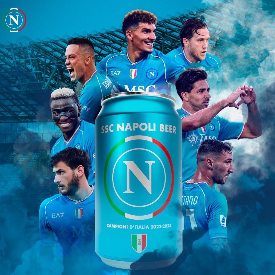 eurofootcom's tweet photo. 🇮🇹🍺 SSC Napoli have released an official club beer, dedicated to their recent title winning campaign. 

The slogan for the drink: "best team, best beer!" https://t.co/GS3j854hjw