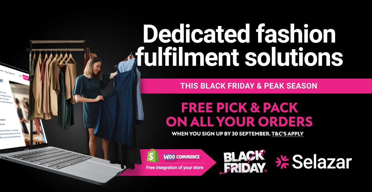 🛍️ Boost Your #Fashion Retail Game this Peak Season &amp; #BlackFriday!

🌟Our dedicated fashion fulfilment team ensure seamless operations, lightning-fast shipping &amp; delighted customers! 

🎉 𝗙𝗥𝗘𝗘 pick &amp; pack on ALL your orders placed on Black Friday.
bit.ly/3Lm8izP