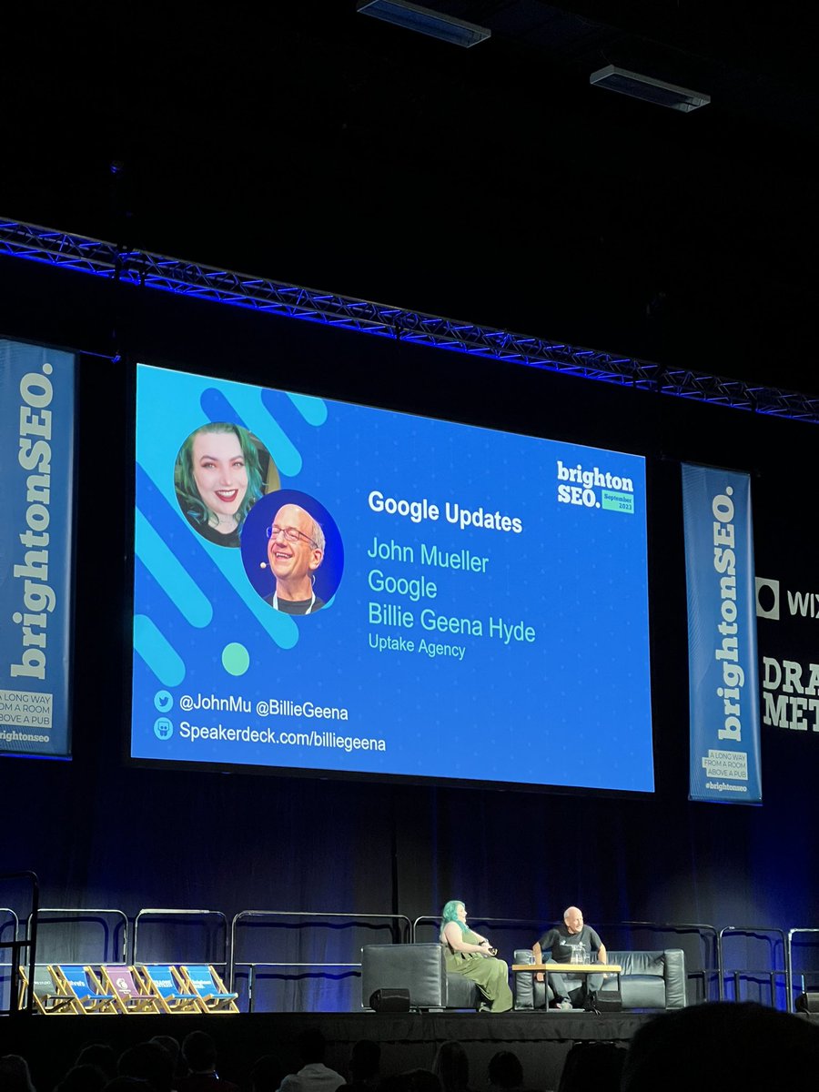 This is going to be good! <a href="/JohnMu/">John 🧀 ... 🧀</a> talking Google updates 🤓 #BrightonSEO