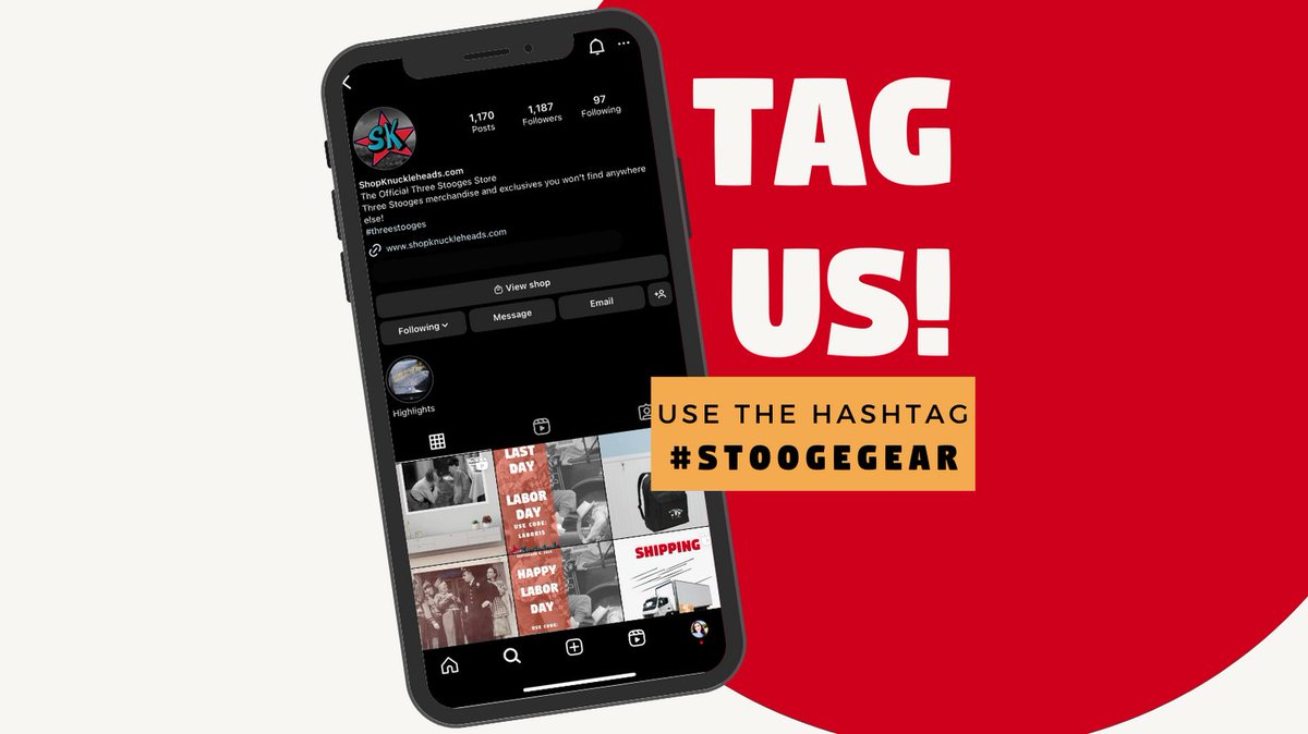 👕 We want to see you rocking your Stooge Gear! 👕

Tag us in your photos 📸 and we will repost you on our page with a special shoutout! 🗣️

#thethreestooges #shopknuckleheads #tagus #repost #stoogegear