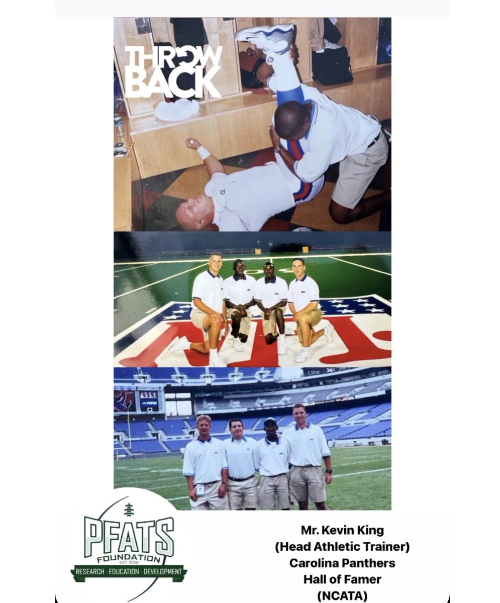 Let’s Take Em back ‼️⏪⏮️.
.
.
TBT back in 1998 &amp; 1999 when current Head Atheltic Trainer of the Carolina Panthers  “Kevin King” was a Minority Scholarship winner and an Intern Atheltic Trainer with The New York Giants.
#pfatsfoundation #pfats