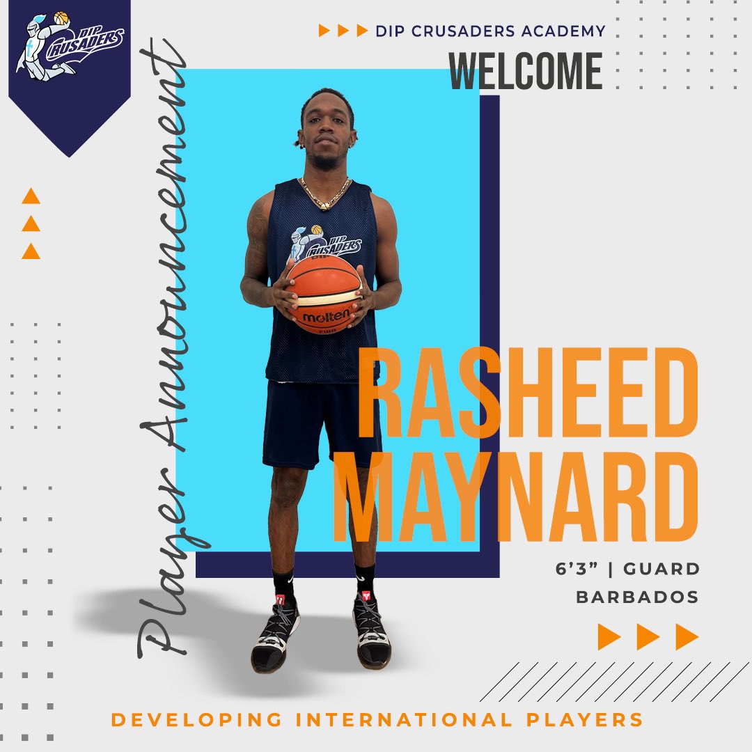 DIPCrusaders's tweet photo. 🏅🇧🇧 Welcome Rasheed Maynard to Olympic City, USA!

Rasheed is ready to expand upon his highly decorated, early career in the Caribbean by joining DIP Crusaders Academy.

#DIPCrusaders #DIPAcademy #CrusadersInternational #DIP #DevelopingInternationalPlayers #Barbados #Basketball https://t.co/RQlNVA1Edz