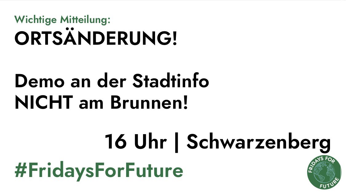 ‼️ ACHTUNG ‼️

Der Treffpunkt für die morgige Demo hat sich spontan geändert. Bitte weitersagen, damit es alle mitbekommen!

Man sieht sich morgen auf der Straße 💚🔥