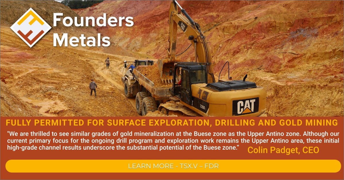 Fully Permitted For Surface Exploration, Drilling & Gold Mining

Learn More: howardgroupinc.com/founders/

$FDR.V #foundersmetals #goldexploration #tsxv #mining #highgradegold #suriname #mineralexploration #antinogoldproject #guianashield