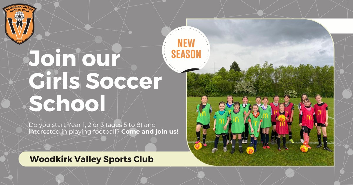 If you're starting in school Year 1, 2, or 3 (ages 5 to 8) and have a passion for football, we want YOU! Join us for training on Monday evenings at Woodkirk Academy.

📞 For more info, get in touch with John Baldwin at 07948 044055. Don't miss this chance to be part of our team!