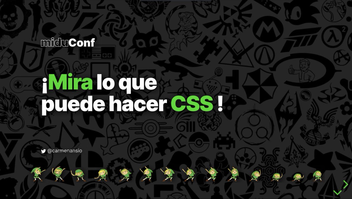 carmenansio's tweet photo. 👾 Ya tienes disponible las slides de la #miduConf y la colección en mi perfil de @CodePen 

Mil gracias de nuevo a toda la MiduComunidad por apoyarme siempre tanto ❤️

Slides: https://t.co/8cdRiWCOHd
Ejemplos: https://t.co/ZxiEhh5jnW https://t.co/ADXRonD7L5