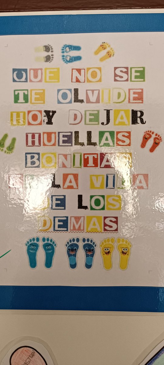 " Ya que estamos de paso, dejemos huellas bonitas". Espero que pronto esos coloridos pies estén llenos de mensajes bonitos entre compañer@s. Nuevo proyecto para mejorar la convivencia y autoestima. 
#huellasbonitas
#CeipGuillermofatas